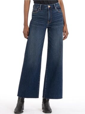 KUT-  HIGH RISE - FAB AB WIDE LEG from the Kloth Women's Blue Flare 👖 jeans